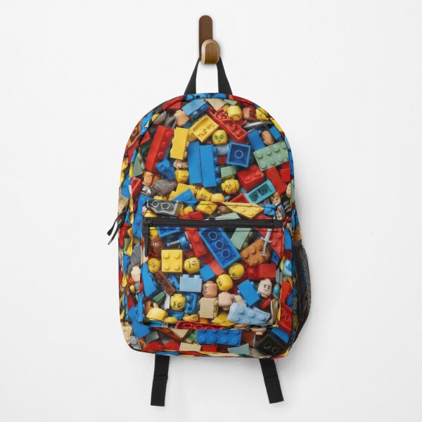 Item preview, Colorful Brick Hoard - Toy Block Chaos Texture designed and sold by SavinMercantile.