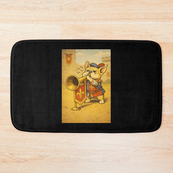 Item preview, French Bulldog Medieval Dogs – Medieval Bulldog Herald – Gift for French Bulldog Lovers • Retro Comics • Vintage Halftone designed and sold by JacobKAurumhead.