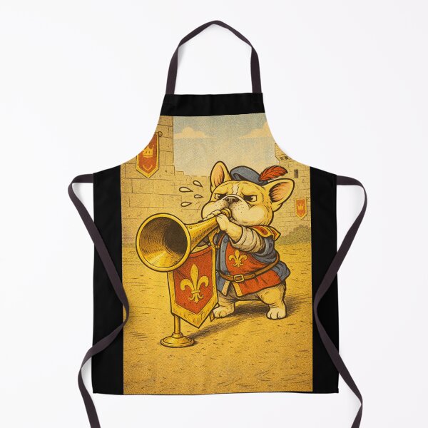 Item preview, French Bulldog Medieval Dogs – Medieval Bulldog Herald – Gift for French Bulldog Lovers • Retro Comics • Vintage Halftone designed and sold by JacobKAurumhead.