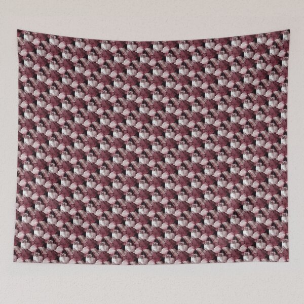 Item preview, Random Painterly Floral Abstract Pattern in Burgundy designed and sold by Artistestella.