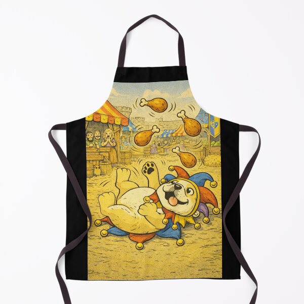 Item preview, French Bulldog Medieval Dogs – Medieval Bulldog Jester Scene – Gift for French Bulldog Lovers • Retro Comics • Vintage Halftone designed and sold by JacobKAurumhead.