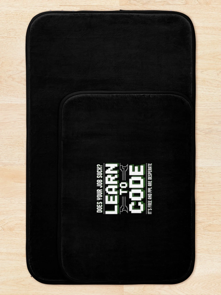 Thumbnail 5 of 6, Bath Mat, Software Engineer Programming Computer Developer Coder designed and sold by andreaswest.