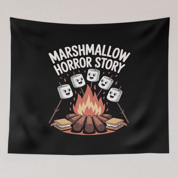 Item preview, S'Mores Marshmallow Camping Campfire Scary Horror Story designed and sold by andreaswest.