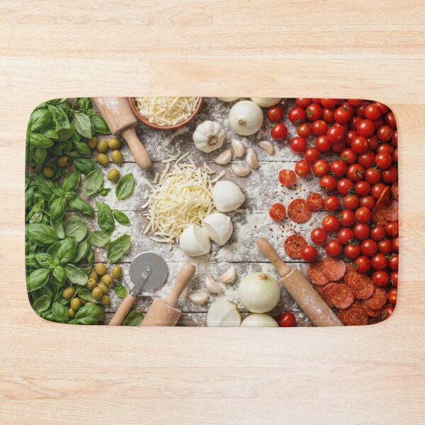 Item preview, Italian Pizza Ingredients - Rustic Cooking Knolling designed and sold by SavinMercantile.