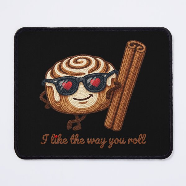 Item preview, Faux yarn I Like The Way You Roll - Funny Cinnamon Bun Pun designed and sold by Muse Merch.