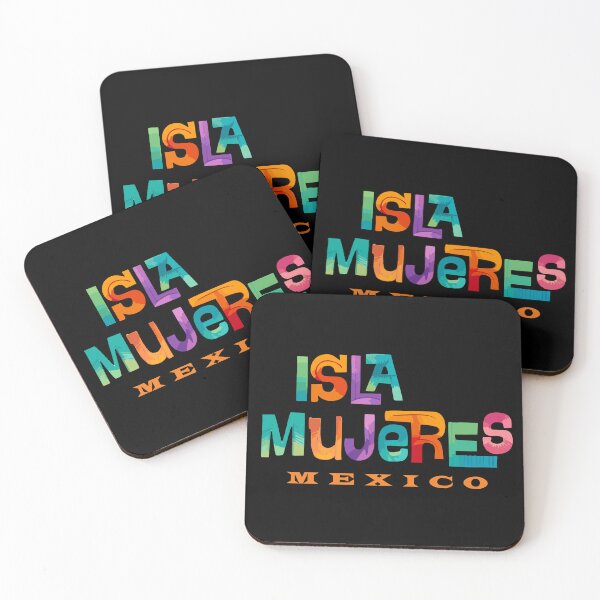 Item preview, Isla Mujeres Mexico Retro Tropical Typographic Design designed and sold by Futurebeachbum.