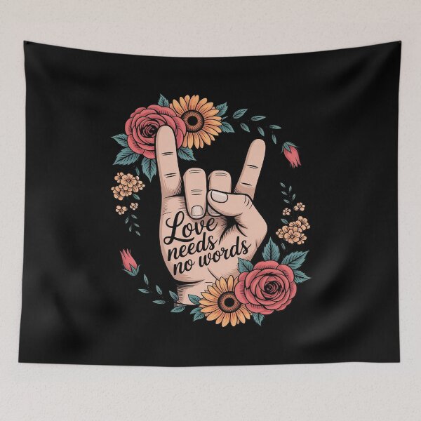 Item preview, Sign Language ASL Love Needs No Words Special Education Spee designed and sold by andreaswest.