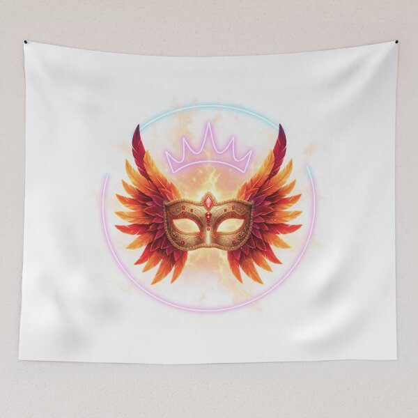 Item preview, Cosmic Rio Carnival Mask – Phoenix Flame Edition designed and sold by Tily360.