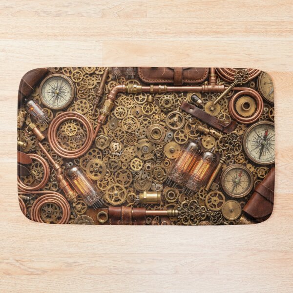 Item preview, Steampunk Inventor Knolling - Gears, Brass & Vacuum Tubes designed and sold by SavinMercantile.