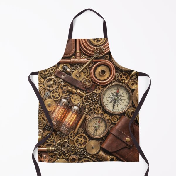 Item preview, Steampunk Inventor Knolling - Gears, Brass & Vacuum Tubes designed and sold by SavinMercantile.
