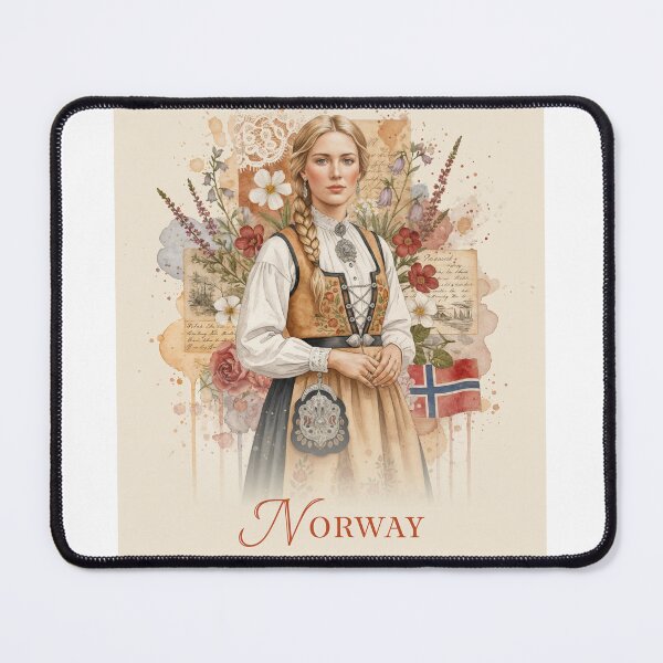 Item preview, Norwegian Grace: Bunad Beauty and Heritage Collage designed and sold by ForeverPrintsOK.