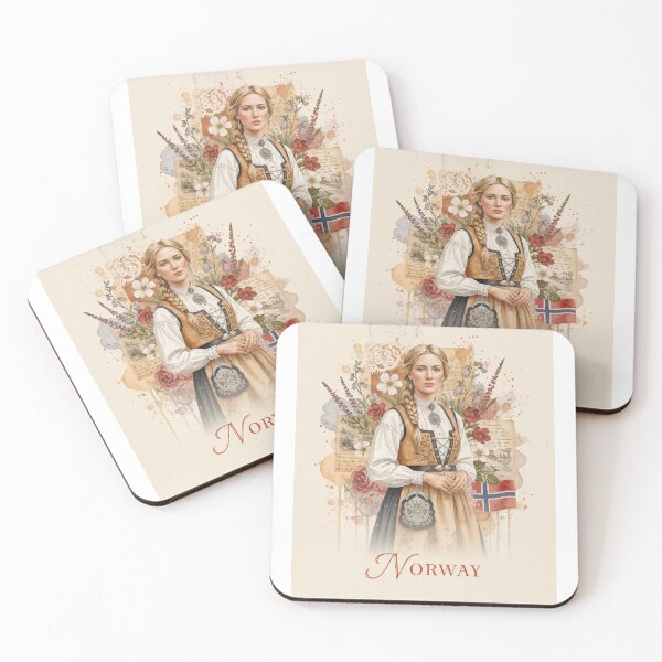Item preview, Norwegian Grace: Bunad Beauty and Heritage Collage designed and sold by ForeverPrintsOK.