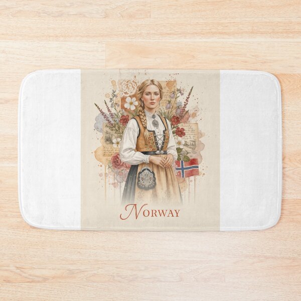 Item preview, Norwegian Grace: Bunad Beauty and Heritage Collage designed and sold by ForeverPrintsOK.