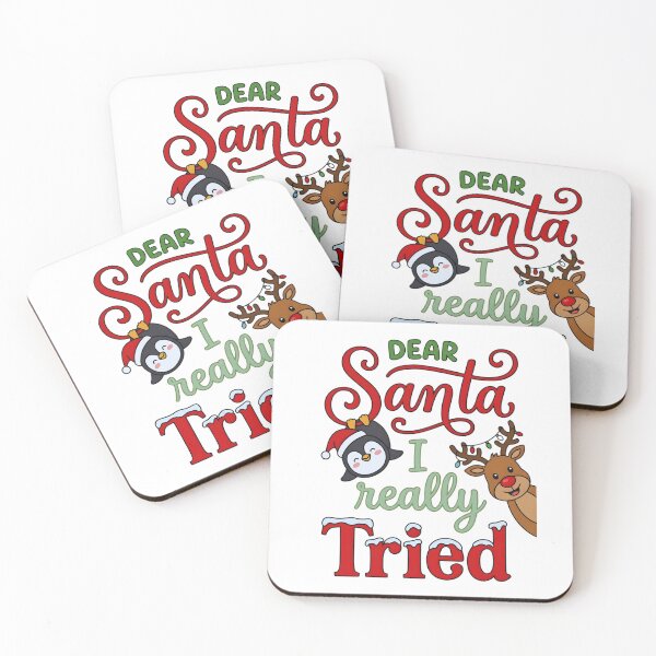 Item preview, Dear Santa I Really Tried, Funny Christmas Holiday Shirt Gift, Sarcastic Xmas Humor Graphic Tee for Men Women designed and sold by saloui.