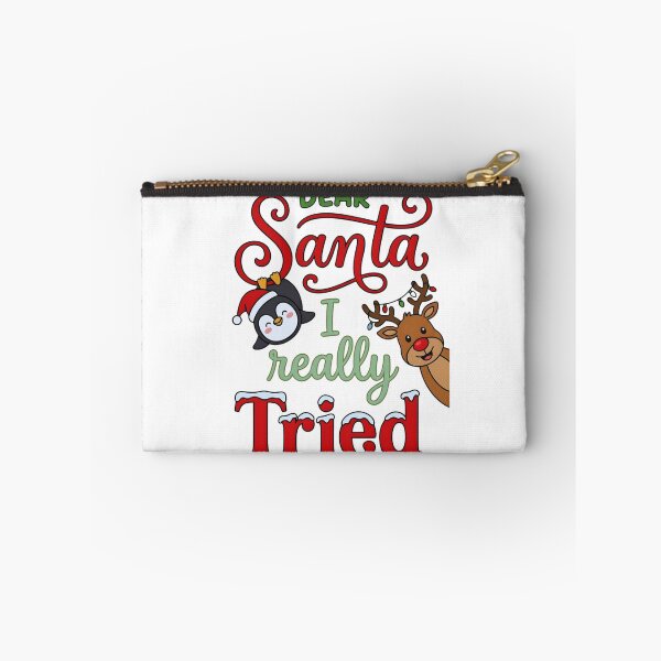 Item preview, Dear Santa I Really Tried, Funny Christmas Holiday Shirt Gift, Sarcastic Xmas Humor Graphic Tee for Men Women designed and sold by saloui.