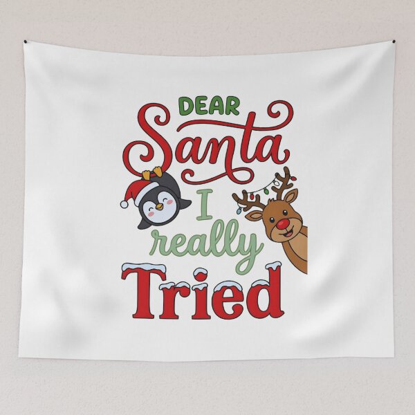 Item preview, Dear Santa I Really Tried, Funny Christmas Holiday Shirt Gift, Sarcastic Xmas Humor Graphic Tee for Men Women designed and sold by saloui.