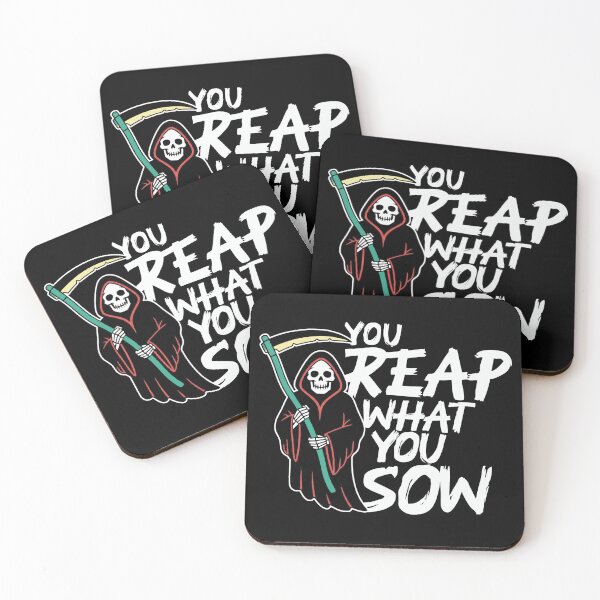 Item preview, YOU REAP WHAT YOU SOW- GRIM REAPER SKULL designed and sold by Elementalt.