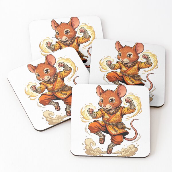 Item preview, Fists of Fur: Mousefolk Monk designed and sold by SkinnyFlatWhite.