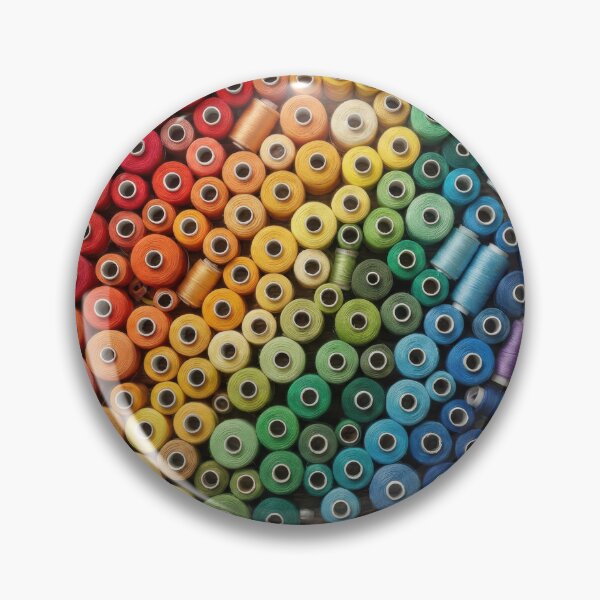 Item preview, Sewing Thread Rainbow - Seamstress Knolling & Floral Fabric designed and sold by SavinMercantile.