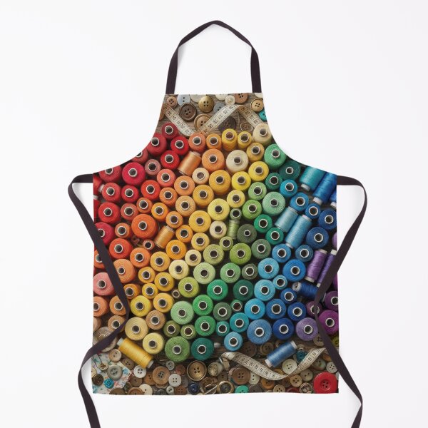 Item preview, Sewing Thread Rainbow - Seamstress Knolling & Floral Fabric designed and sold by SavinMercantile.