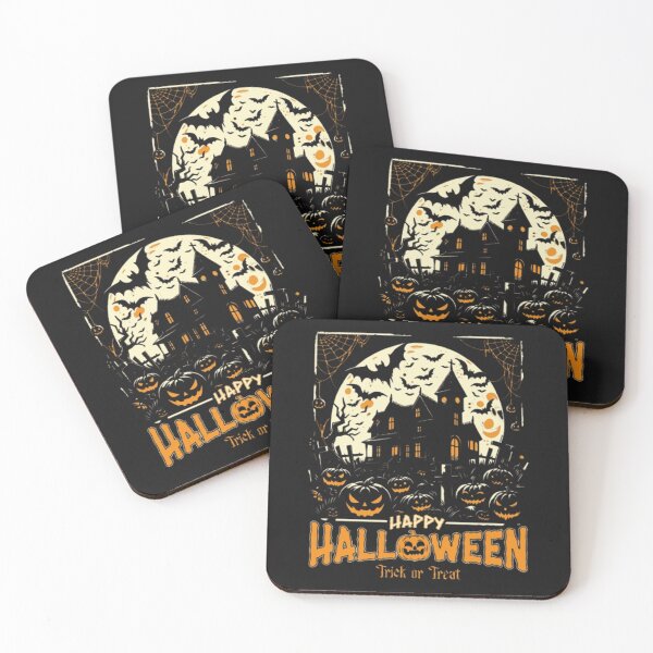 Item preview, Haunted House & Jack-o'-Lanterns designed and sold by WAKYSHOP.