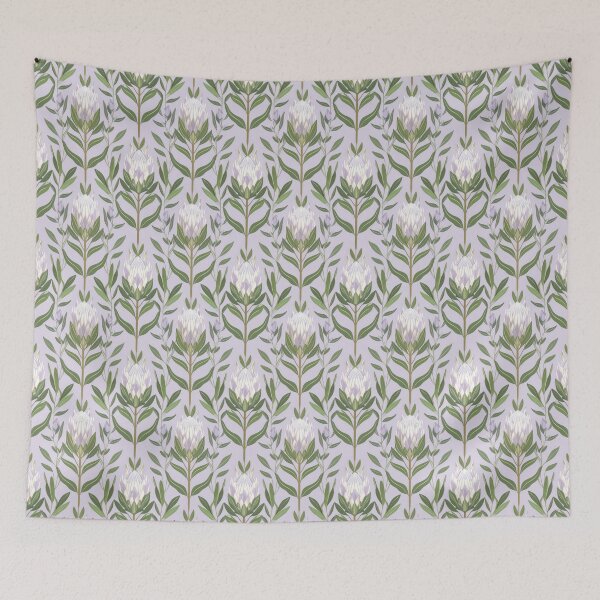 Item preview, Protea Floral Pattern • Soft Lilac Botanical Repeat • Elegant Modern Nature Design designed and sold by baheeya.