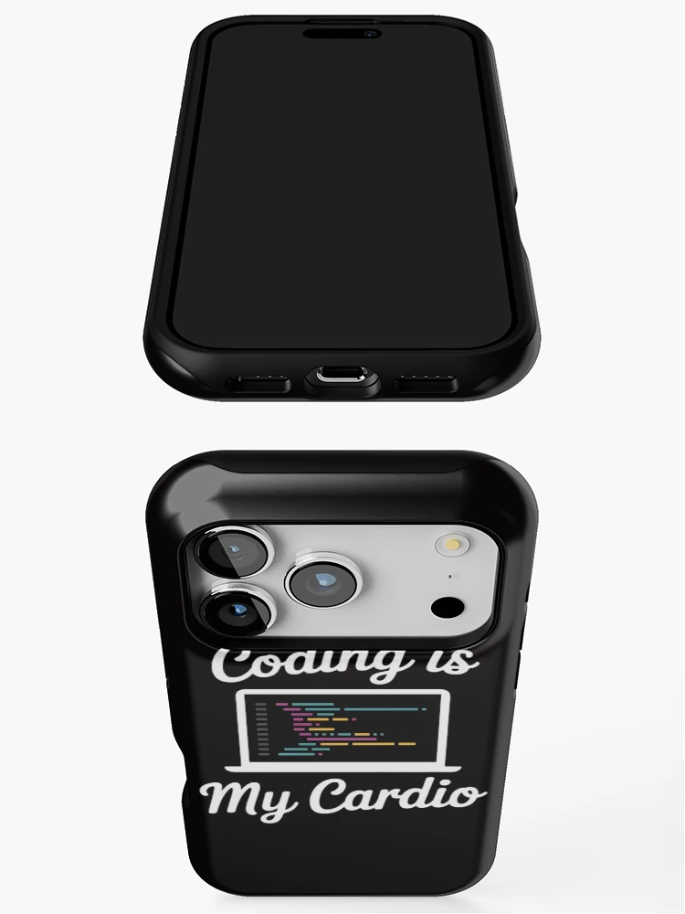 Thumbnail 3 of 4, iPhone Case, Programming Coding Is My Cardio Computer Programmer designed and sold by margaridroso.