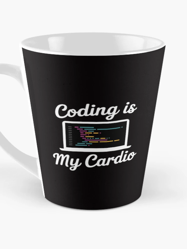 Thumbnail 3 of 4, Coffee Mug, Programming Coding Is My Cardio Computer Programmer designed and sold by margaridroso.