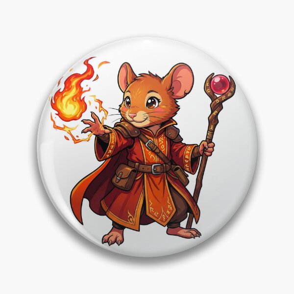Item preview, Fireball Mouse: Mousefolk Sorcerer designed and sold by SkinnyFlatWhite.