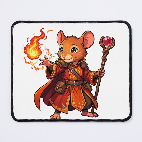 Item preview, Fireball Mouse: Mousefolk Sorcerer designed and sold by SkinnyFlatWhite.