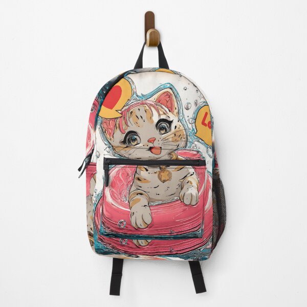 Item preview, Cute Comic Kitten with Speech Bubble Illustration designed and sold by Grafititee.