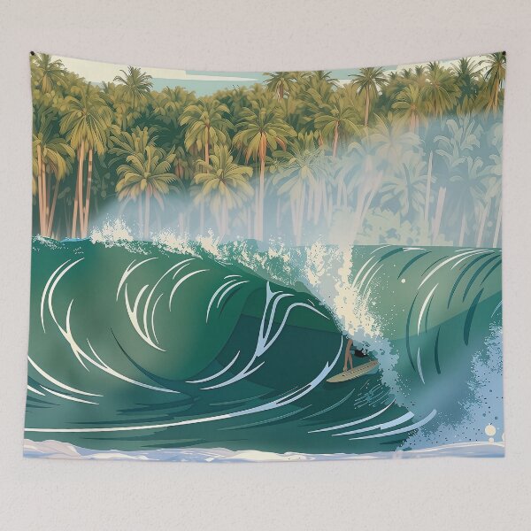 Item preview, Tropical Wave Surf Art – Inside the Barre designed and sold by QShore.