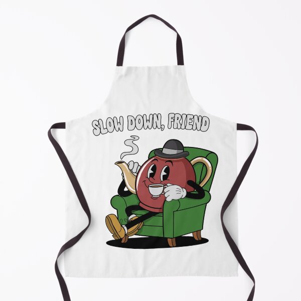 Item preview, Vintage Coffee Pot Relaxing | Slow Down Friend Retro Cartoon designed and sold by Studio Bragato Hub.