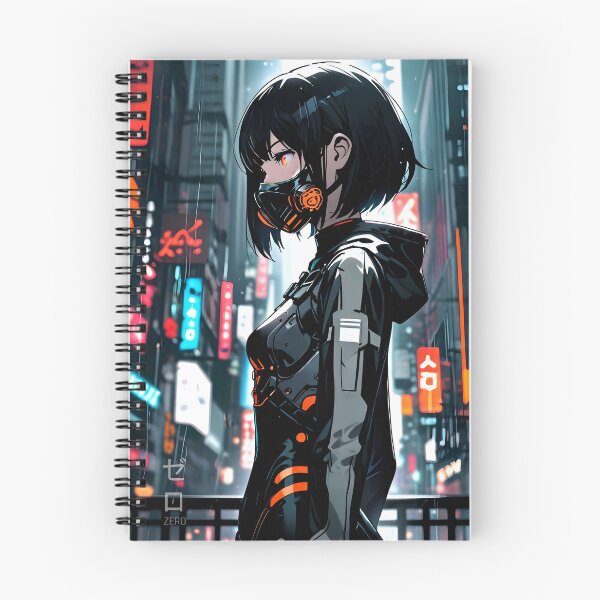 Item preview, ZERO: Rainy Profile View | Cute Cyberpunk Anime Girl designed and sold by Sytrics.