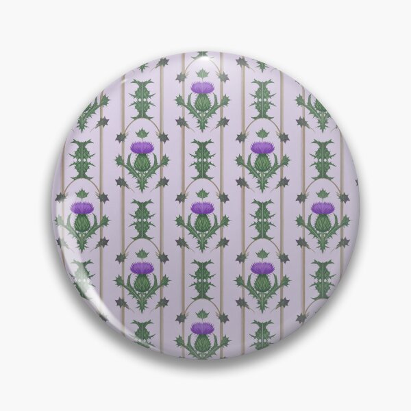 Item preview, Art Nouveau Thistle Pattern • Purple & Green Botanical Repeat designed and sold by baheeya.