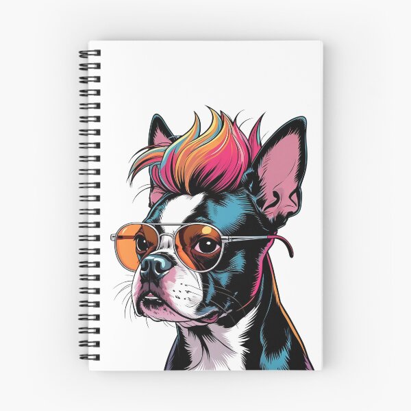 Artikelvorschau, Punk Boston Terrier Hund Porträt entworfen und verkauft von Spectral2.