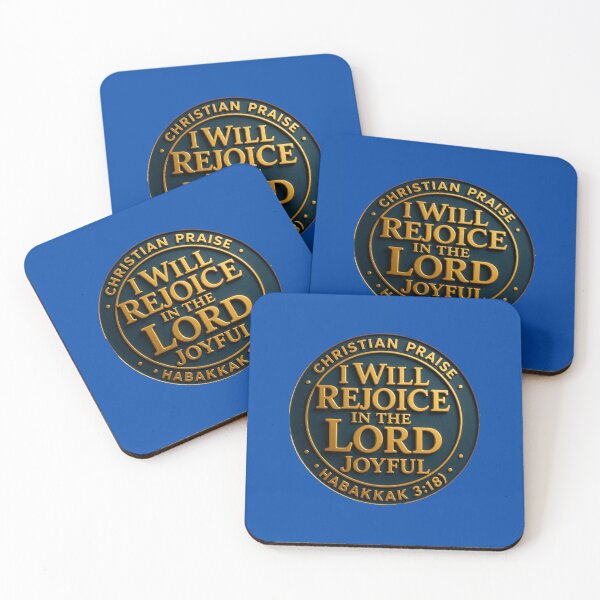 Item preview,  I Will Rejoice in the Lord – Joyful 3D Christian Praise Label (Habakkuk 3:18) ,  designed and sold by PaintMeWorld.