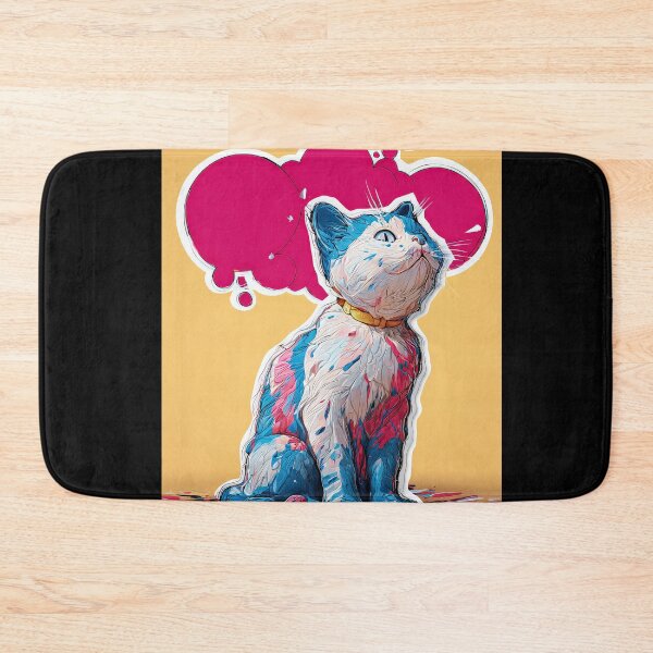Item preview, Cute Comic Kitten with Speech Bubble Illustration designed and sold by Grafititee.