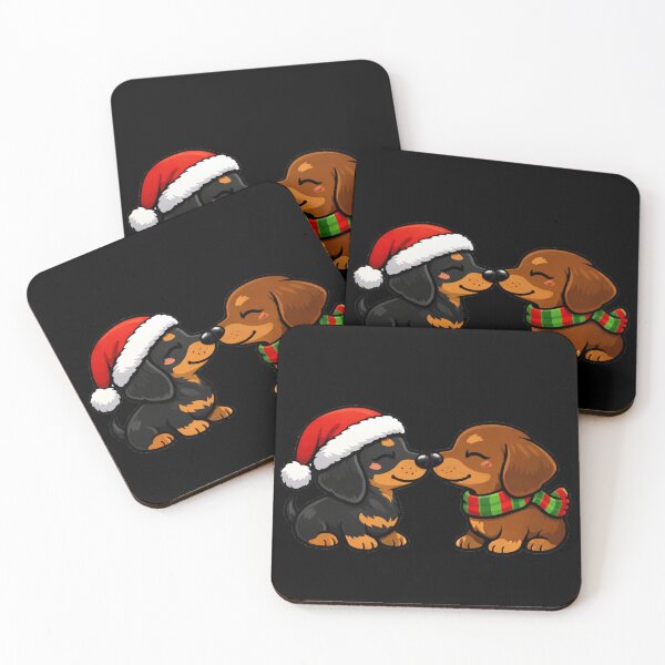 Item preview, Cute Christmas Dachshunds Kissing | Funny Holiday Dog designed and sold by Shtex.
