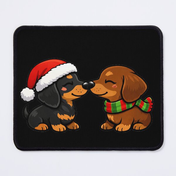 Item preview, Cute Christmas Dachshunds Kissing | Funny Holiday Dog designed and sold by Shtex.