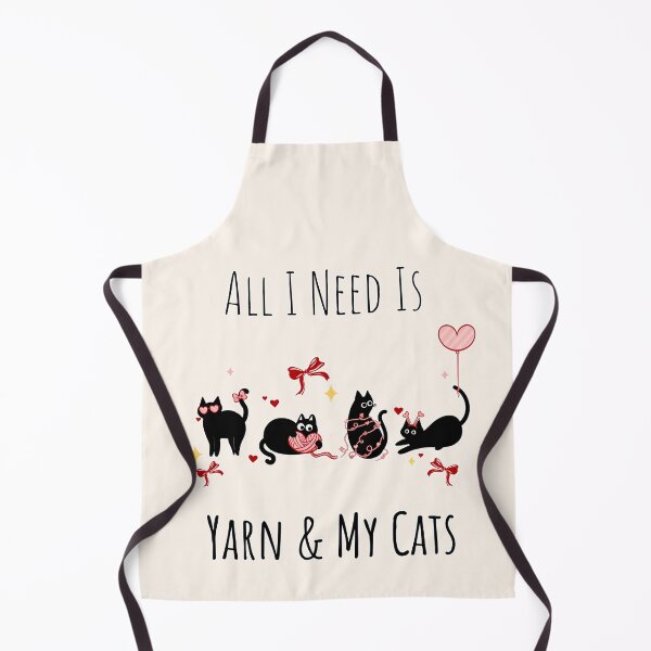 Item preview, All I Need Is Yarn & My Cats – Cute Knitting Cat designed and sold by deslydesign.