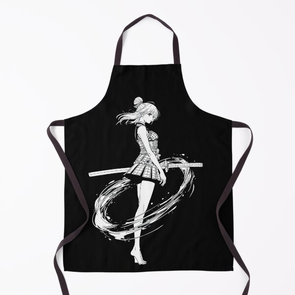 Item preview, Ronin Samurai Warrior Girl Anime Japanese Ink Sumi-E Art Desing designed and sold by blacksealstudio.