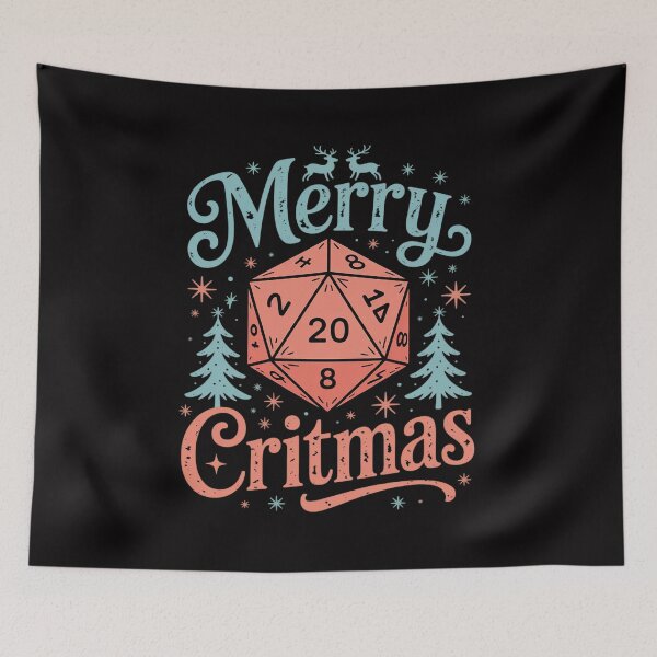 Item preview, Merry Critmas 20 Sided Dice RPG Christmas Holiday Board Game designed and sold by Minoloinan.
