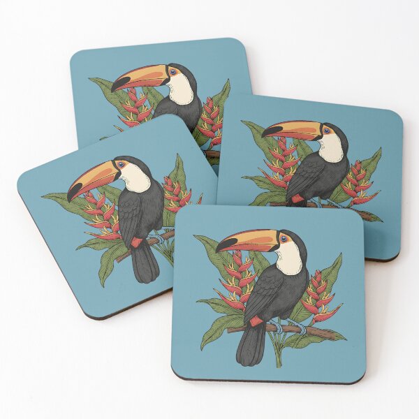 Item preview, Toco Toucan With Heliconia Botanicals designed and sold by BirdsnStuff.