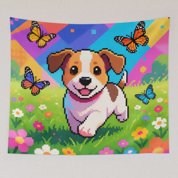 Item preview, Puppy dog playing in a field.  designed and sold by Nomad-Maynard.