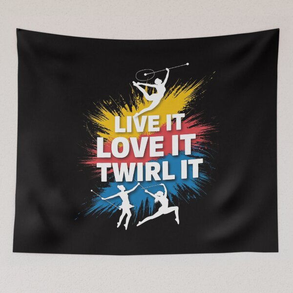 Item preview, Live It Love It Twirl It - Baton Twirling Twirler Dancing designed and sold by Minoloinan.