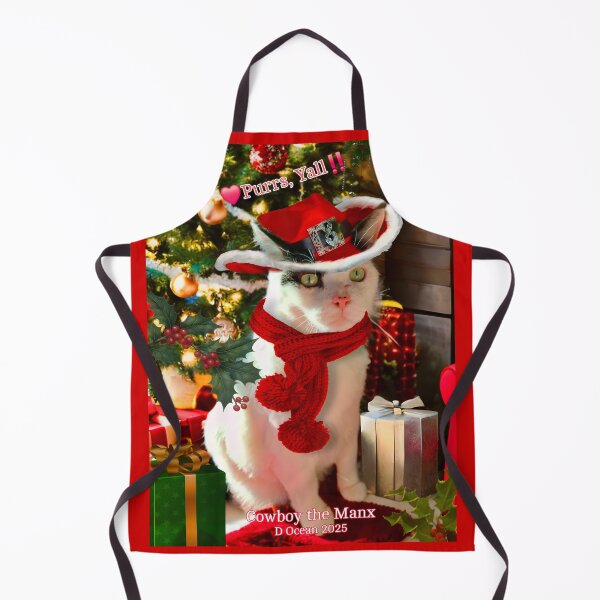 Item preview, Purrs, Y’all! Cowboy the Manx Christmas Cat designed and sold by Oceandiana.