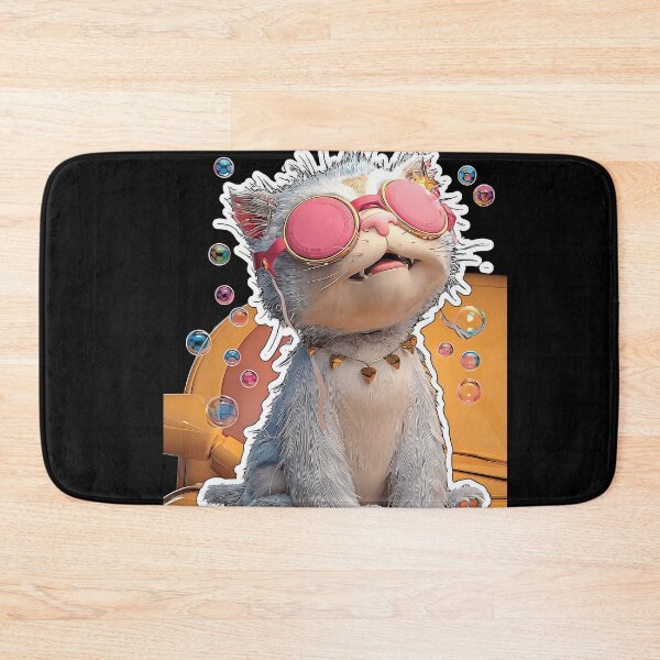 Item preview, Cute Comic Kitten with Speech Bubble Illustration designed and sold by Grafititee.