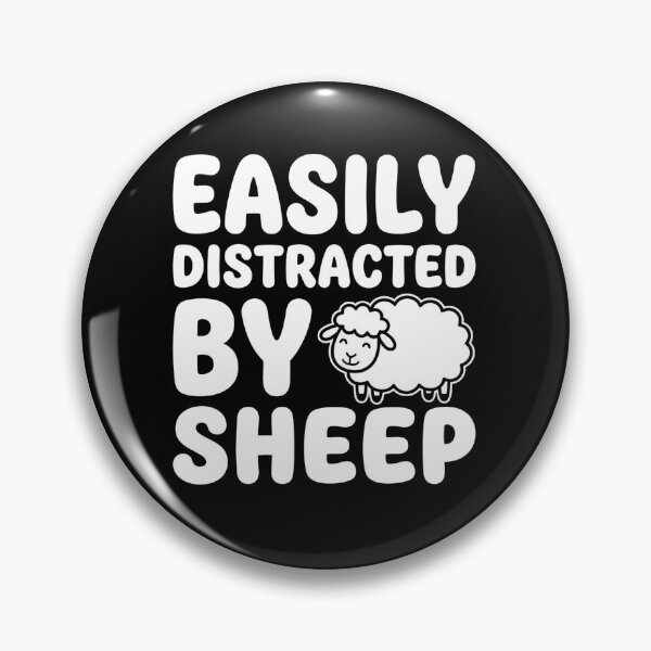 Item preview, Easily Distracted By Sheep, Funny Sheep Lover Farm Animal Gift, Cute Farm Humor Graphic Tee designed and sold by saloui.