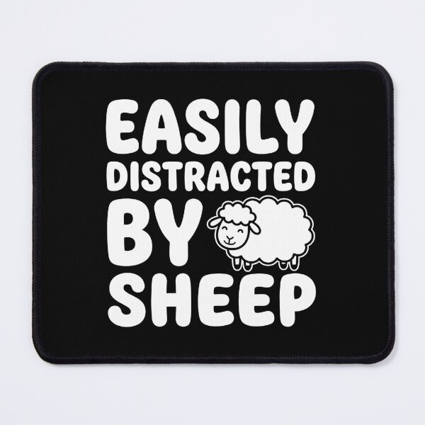 Item preview, Easily Distracted By Sheep, Funny Sheep Lover Farm Animal Gift, Cute Farm Humor Graphic Tee designed and sold by saloui.